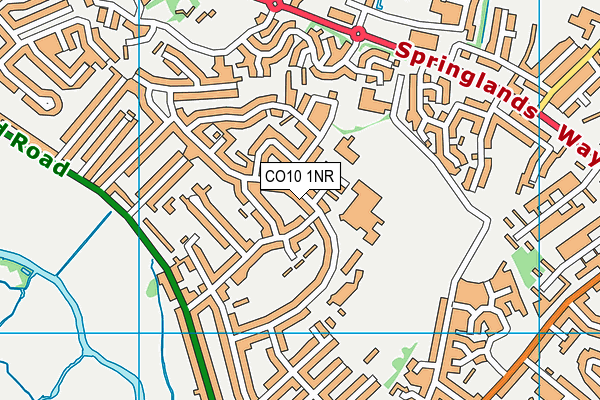 CO10 1NR map - OS VectorMap District (Ordnance Survey)