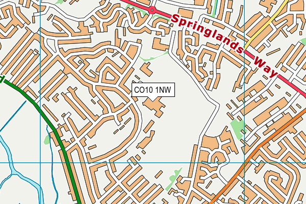 CO10 1NW map - OS VectorMap District (Ordnance Survey)