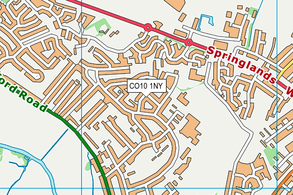 CO10 1NY map - OS VectorMap District (Ordnance Survey)