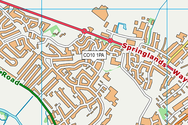 CO10 1PA map - OS VectorMap District (Ordnance Survey) CO10 1PA map - OS VectorMap District (Ordnance Survey)
