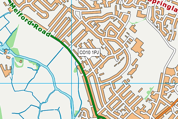 CO10 1PJ map - OS VectorMap District (Ordnance Survey) CO10 1PJ map - OS VectorMap District (Ordnance Survey)