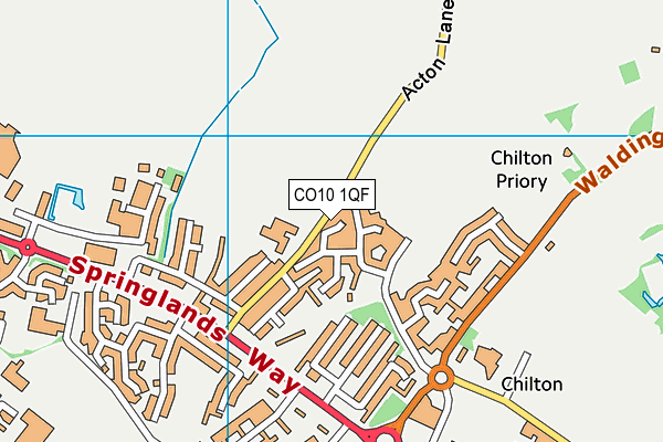 CO10 1QF map - OS VectorMap District (Ordnance Survey)