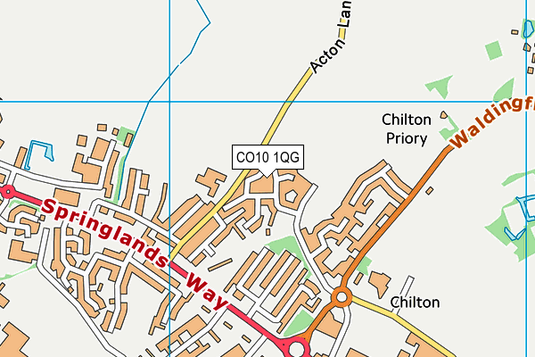 CO10 1QG map - OS VectorMap District (Ordnance Survey) CO10 1QG map - OS VectorMap District (Ordnance Survey)