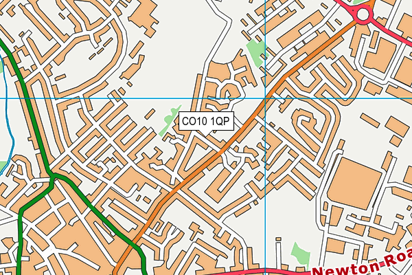 CO10 1QP map - OS VectorMap District (Ordnance Survey)