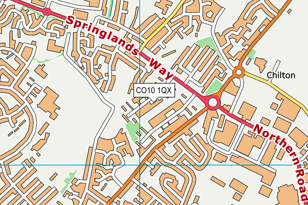 CO10 1QX map - OS VectorMap District (Ordnance Survey) CO10 1QX map - OS VectorMap District (Ordnance Survey)