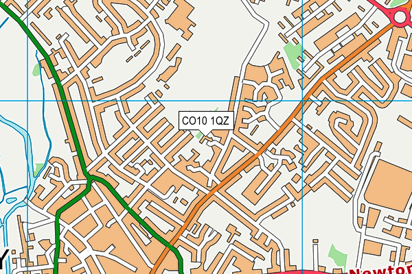 CO10 1QZ map - OS VectorMap District (Ordnance Survey)