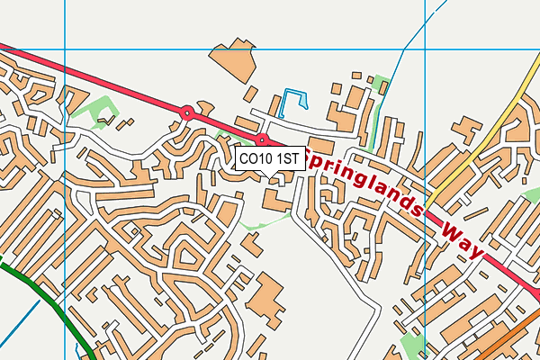 CO10 1ST map - OS VectorMap District (Ordnance Survey) CO10 1ST map - OS VectorMap District (Ordnance Survey)