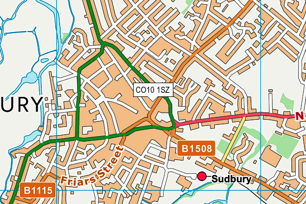 CO10 1SZ map - OS VectorMap District (Ordnance Survey) CO10 1SZ map - OS VectorMap District (Ordnance Survey)
