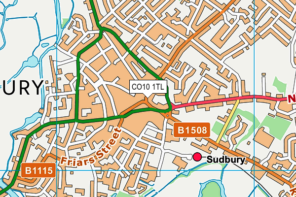 CO10 1TL map - OS VectorMap District (Ordnance Survey) CO10 1TL map - OS VectorMap District (Ordnance Survey)