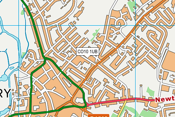 CO10 1UB map - OS VectorMap District (Ordnance Survey) CO10 1UB map - OS VectorMap District (Ordnance Survey)