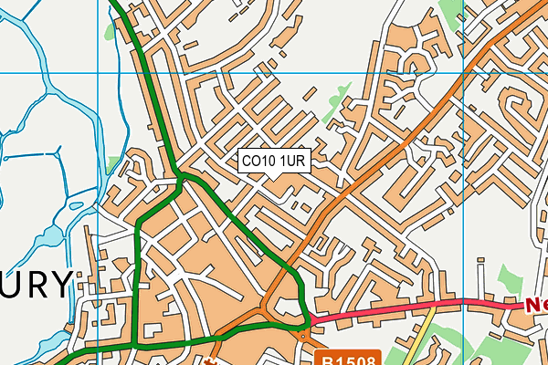 CO10 1UR map - OS VectorMap District (Ordnance Survey) CO10 1UR map - OS VectorMap District (Ordnance Survey)