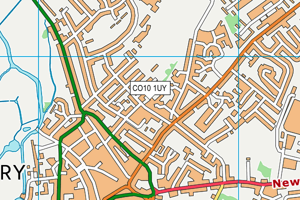 CO10 1UY map - OS VectorMap District (Ordnance Survey) CO10 1UY map - OS VectorMap District (Ordnance Survey)