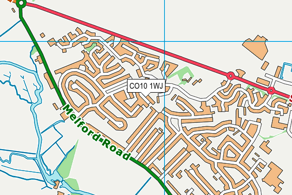 CO10 1WJ map - OS VectorMap District (Ordnance Survey) CO10 1WJ map - OS VectorMap District (Ordnance Survey)