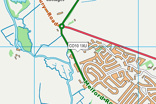 CO10 1XU map - OS VectorMap District (Ordnance Survey) CO10 1XU map - OS VectorMap District (Ordnance Survey)