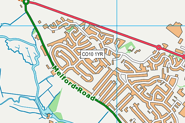 CO10 1YR map - OS VectorMap District (Ordnance Survey) CO10 1YR map - OS VectorMap District (Ordnance Survey)