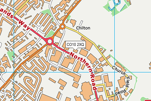 CO10 2XQ map - OS VectorMap District (Ordnance Survey)