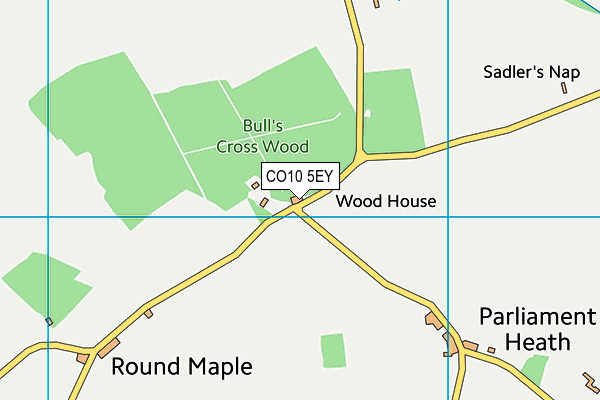 CO10 5EY map - OS VectorMap District (Ordnance Survey)