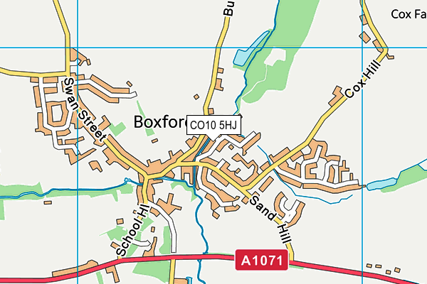 CO10 5HJ map - OS VectorMap District (Ordnance Survey)