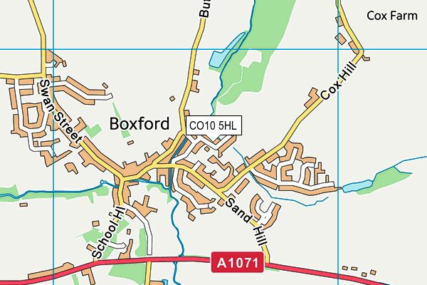 CO10 5HL map - OS VectorMap District (Ordnance Survey)