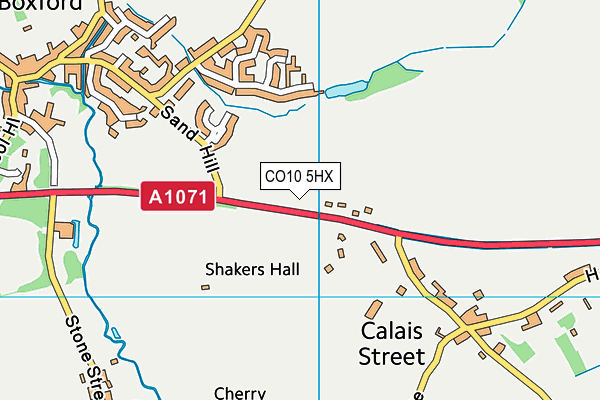 CO10 5HX map - OS VectorMap District (Ordnance Survey)