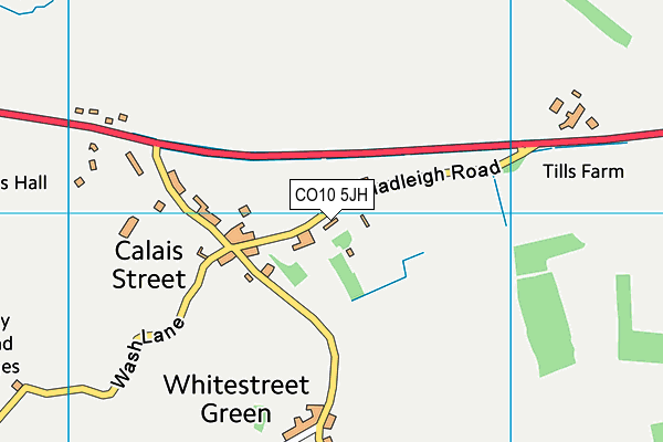 CO10 5JH map - OS VectorMap District (Ordnance Survey)