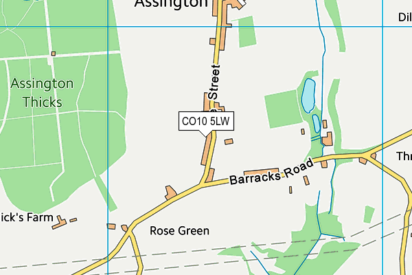 CO10 5LW map - OS VectorMap District (Ordnance Survey)