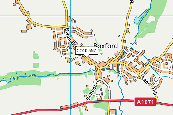 CO10 5NZ map - OS VectorMap District (Ordnance Survey)