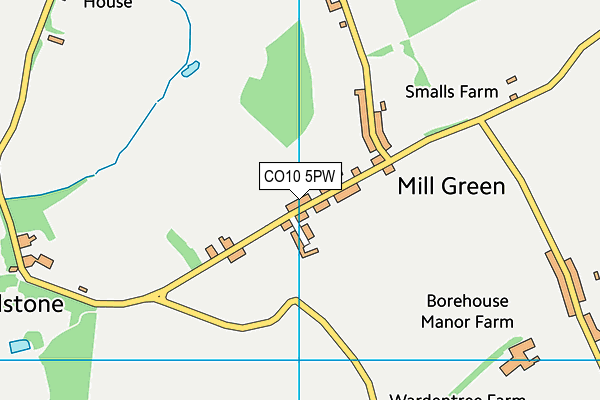 CO10 5PW map - OS VectorMap District (Ordnance Survey) CO10 5PW map - OS VectorMap District (Ordnance Survey)