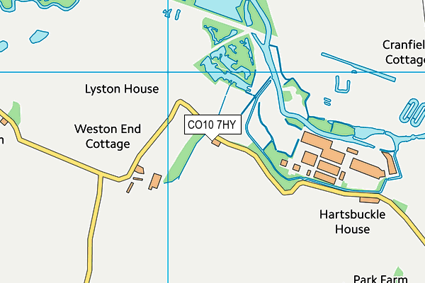 CO10 7HY map - OS VectorMap District (Ordnance Survey)