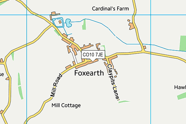 CO10 7JE map - OS VectorMap District (Ordnance Survey)