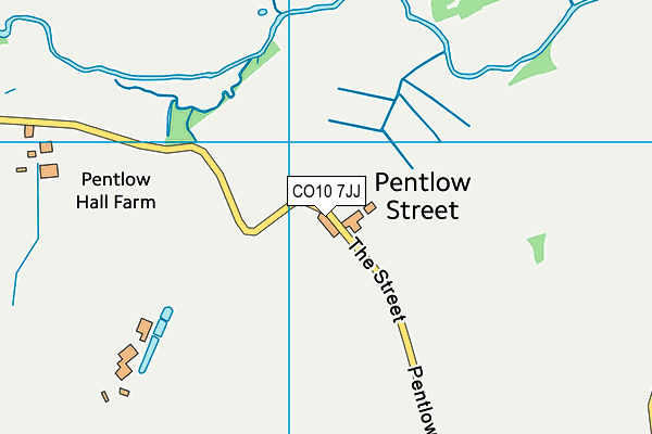 CO10 7JJ map - OS VectorMap District (Ordnance Survey) CO10 7JJ map - OS VectorMap District (Ordnance Survey)