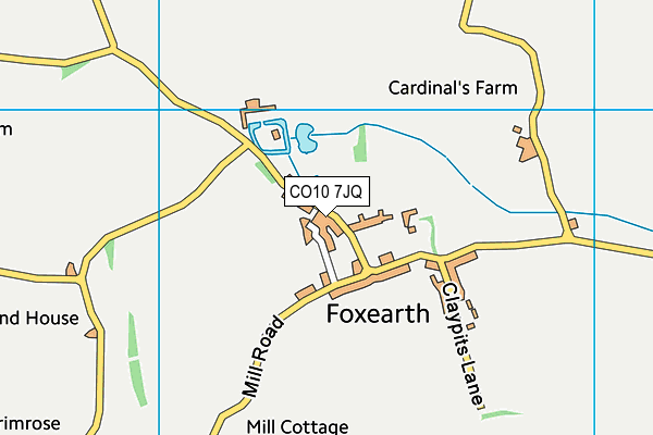 CO10 7JQ map - OS VectorMap District (Ordnance Survey)