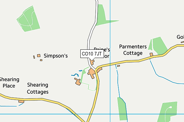CO10 7JT map - OS VectorMap District (Ordnance Survey) CO10 7JT map - OS VectorMap District (Ordnance Survey)