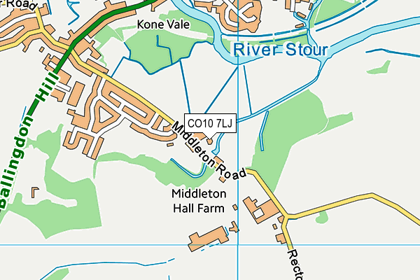 CO10 7LJ map - OS VectorMap District (Ordnance Survey)