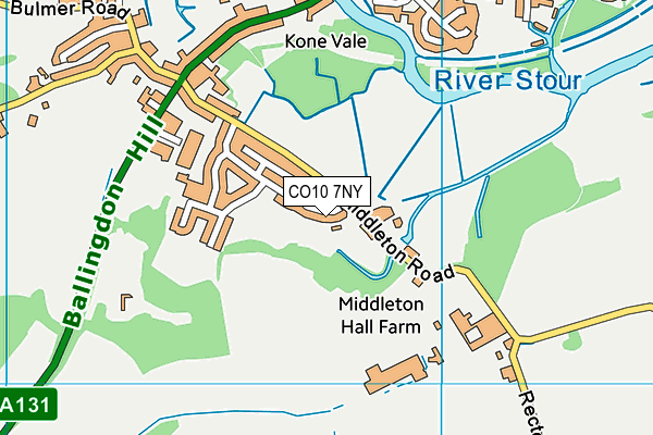 CO10 7NY map - OS VectorMap District (Ordnance Survey)
