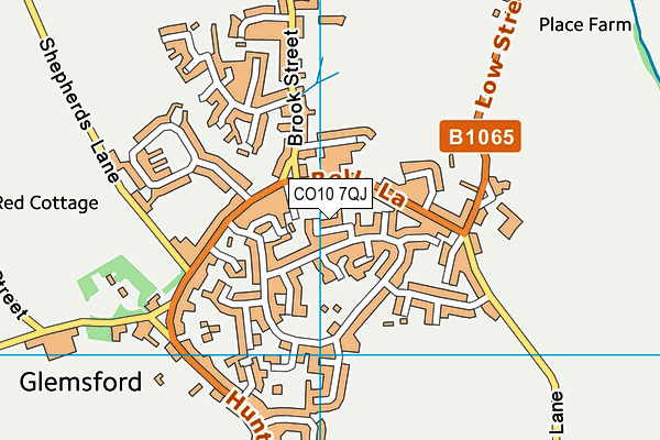 CO10 7QJ map - OS VectorMap District (Ordnance Survey) CO10 7QJ map - OS VectorMap District (Ordnance Survey)