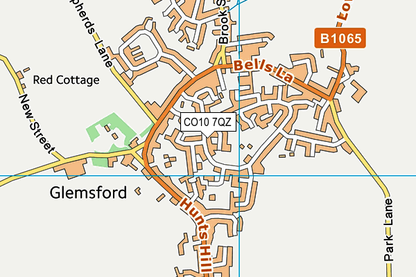 CO10 7QZ map - OS VectorMap District (Ordnance Survey)