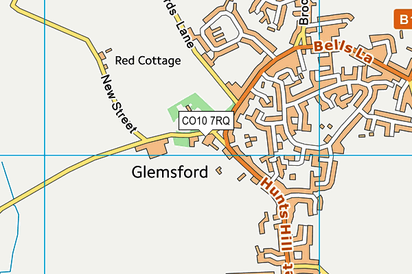 CO10 7RQ map - OS VectorMap District (Ordnance Survey)
