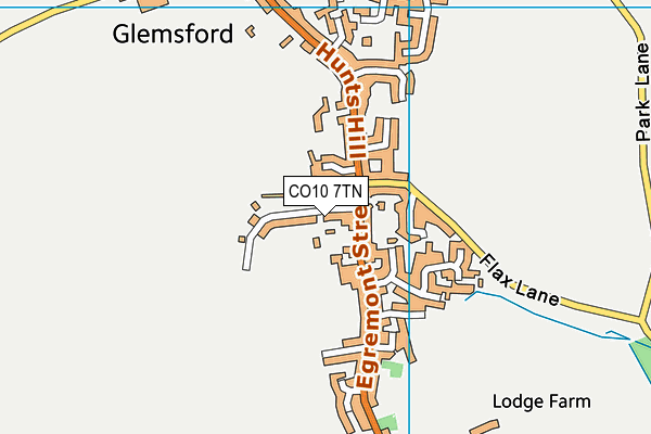 CO10 7TN map - OS VectorMap District (Ordnance Survey)