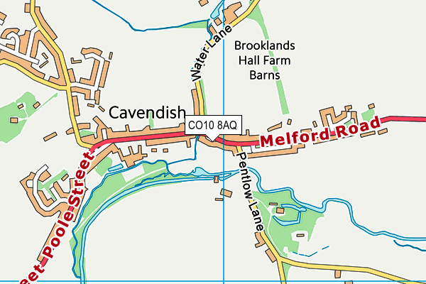 CO10 8AQ map - OS VectorMap District (Ordnance Survey)