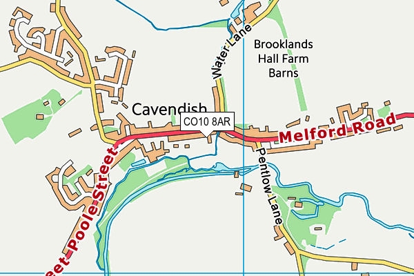 CO10 8AR map - OS VectorMap District (Ordnance Survey) CO10 8AR map - OS VectorMap District (Ordnance Survey)
