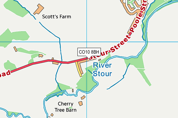 CO10 8BH map - OS VectorMap District (Ordnance Survey)