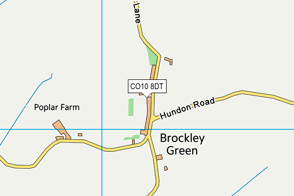 CO10 8DT map - OS VectorMap District (Ordnance Survey)