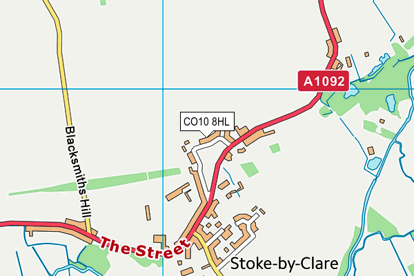 CO10 8HL map - OS VectorMap District (Ordnance Survey)