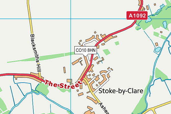 CO10 8HN map - OS VectorMap District (Ordnance Survey) CO10 8HN map - OS VectorMap District (Ordnance Survey)