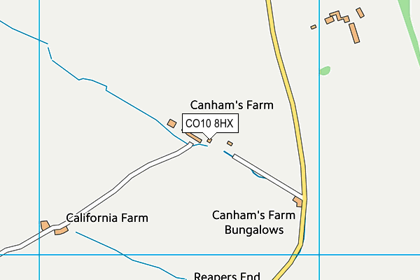 CO10 8HX map - OS VectorMap District (Ordnance Survey)