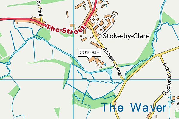 CO10 8JE map - OS VectorMap District (Ordnance Survey)