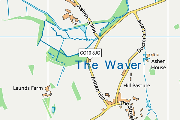 CO10 8JG map - OS VectorMap District (Ordnance Survey)