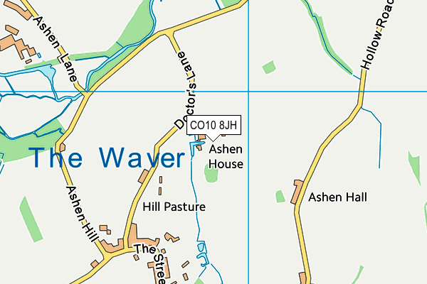 CO10 8JH map - OS VectorMap District (Ordnance Survey)