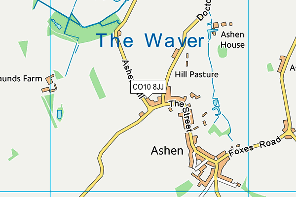 CO10 8JJ map - OS VectorMap District (Ordnance Survey)
